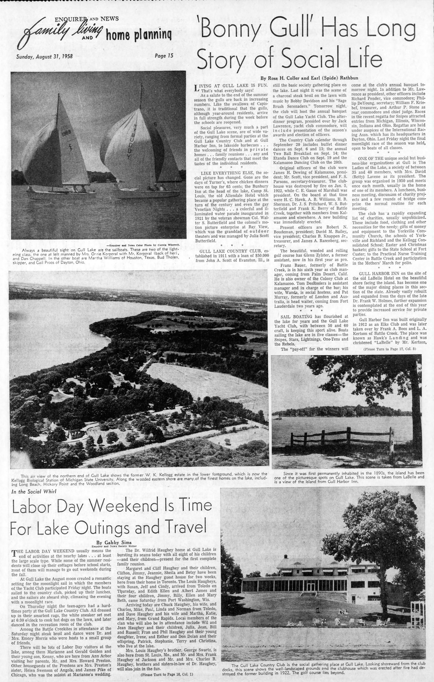 Gull Harbor Inn - Aug 31 1958 Article